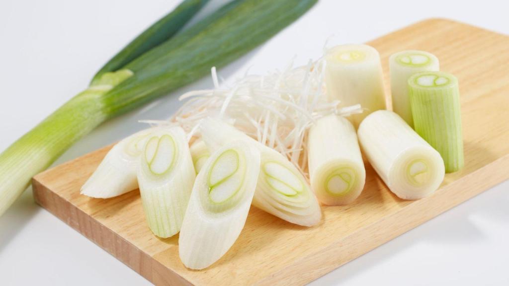 Puerro cortado