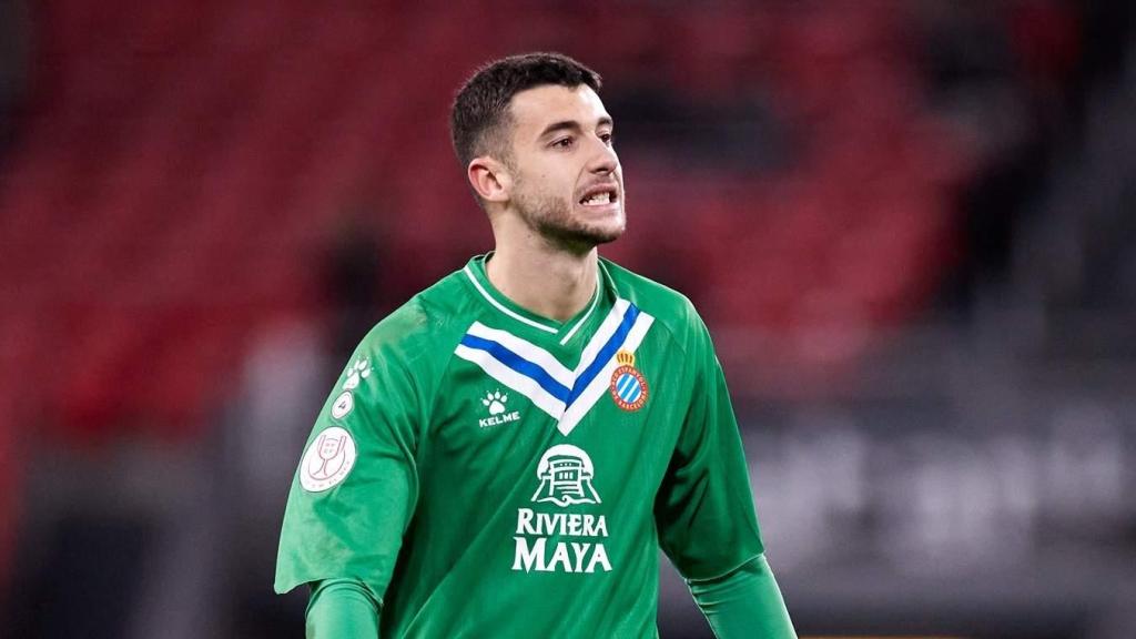 Joan García, en un partido con el RCD Espanyol