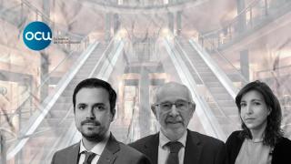 El exministro Alberto Garzón; Miguel Ángel Feito e Ileana Izverniceanu