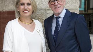 La presidenta de ASCEF, Rosa Tous, y el expresidente Jaume Alsina