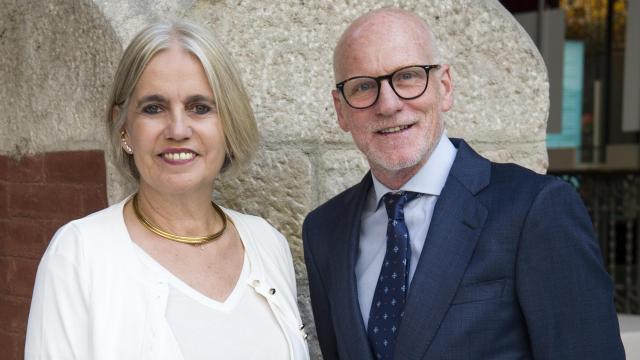 La presidenta de ASCEF, Rosa Tous, y el expresidente Jaume Alsina