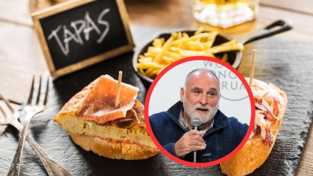 Fotomontaje José Andrés y tapas