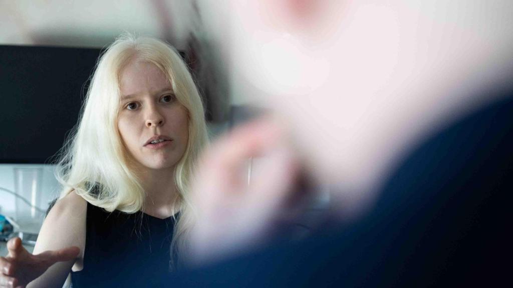 Txell Playà, durante la entrevista