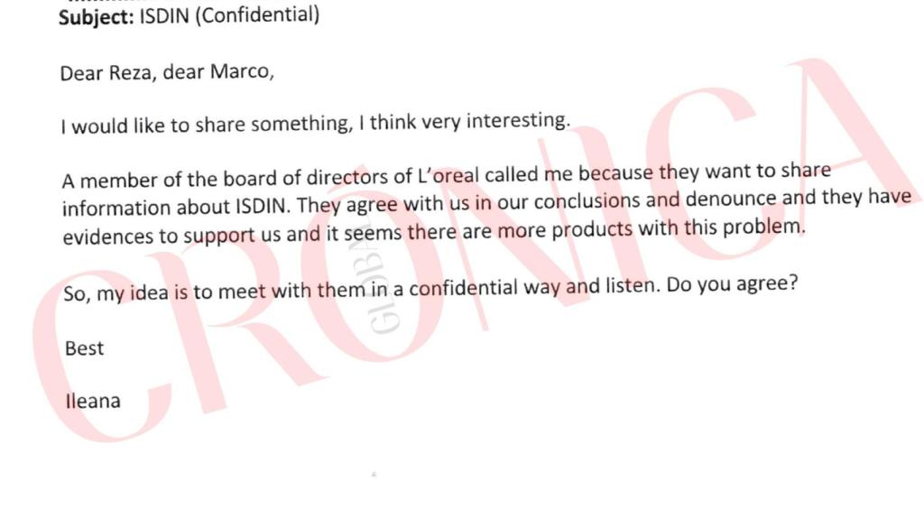 Imagen del correo interno de OCU a la capa superior