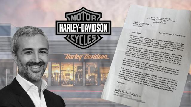 Francesco Vanni, director general de Harley Davidson Italia, Portugal y España con la carta que mandó al concesionario de Toni Solano