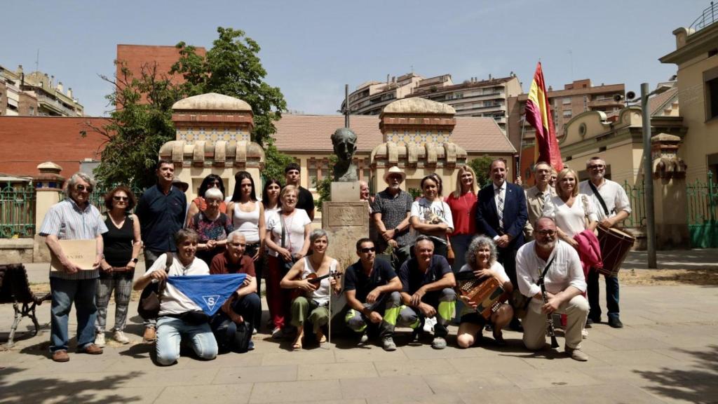 Imagen del homenaje hecho en Lleida a tres víctimas del nazismo