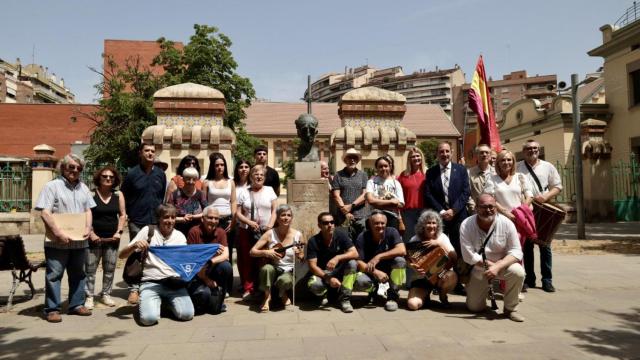 Imagen del homenaje hecho en Lleida a tres víctimas del nazismo