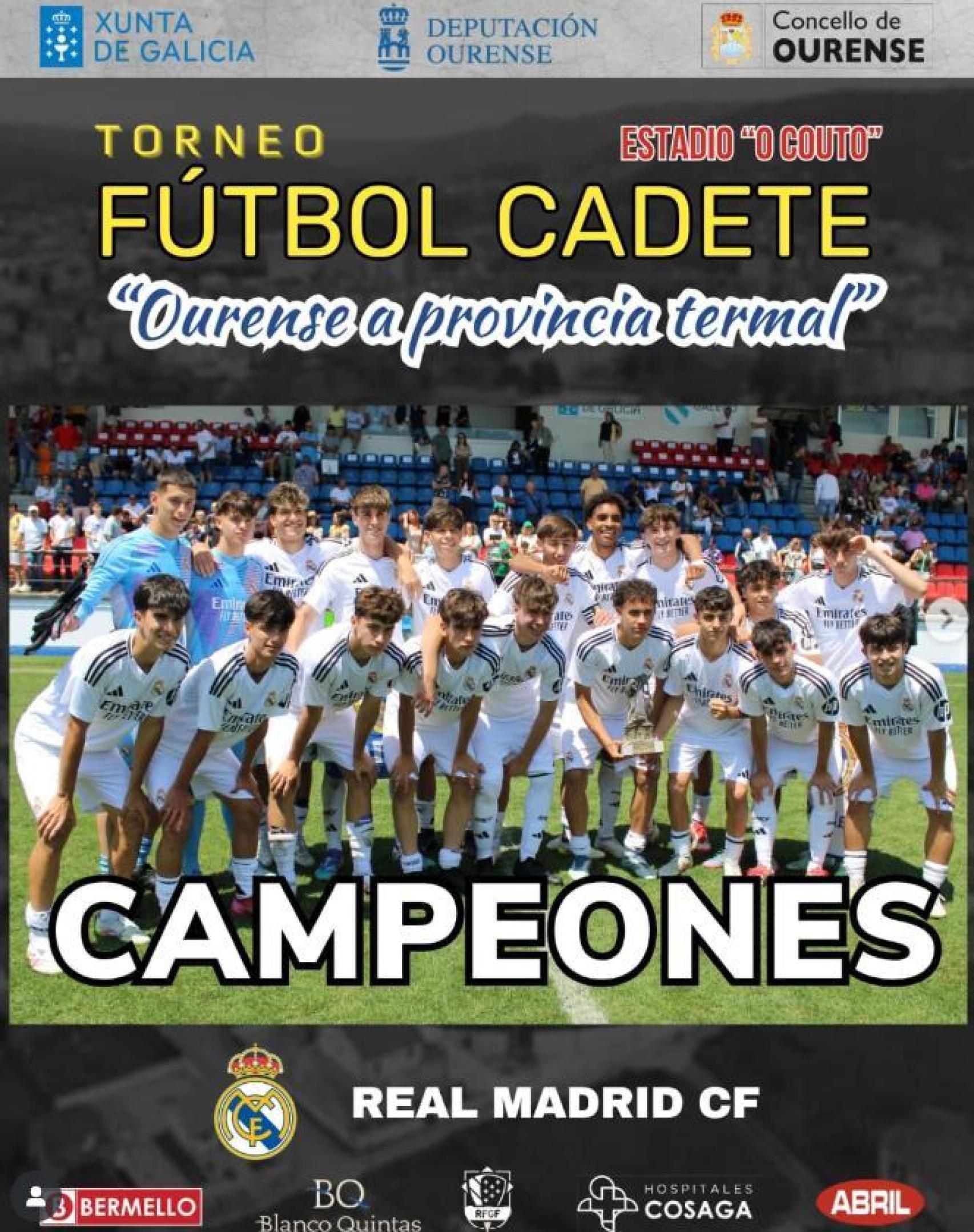 El Real Madrid cadete, campeón de un torneo en Ourense, enturbiado por la pelea contra el Celta