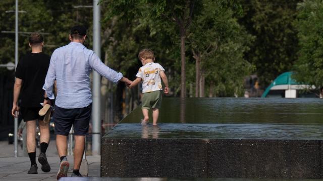 Un día caluroso en Barcelona