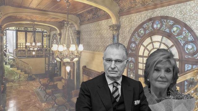 Francisco Gaudier y Ernestina Torelló, en el Liceu de Barcelona