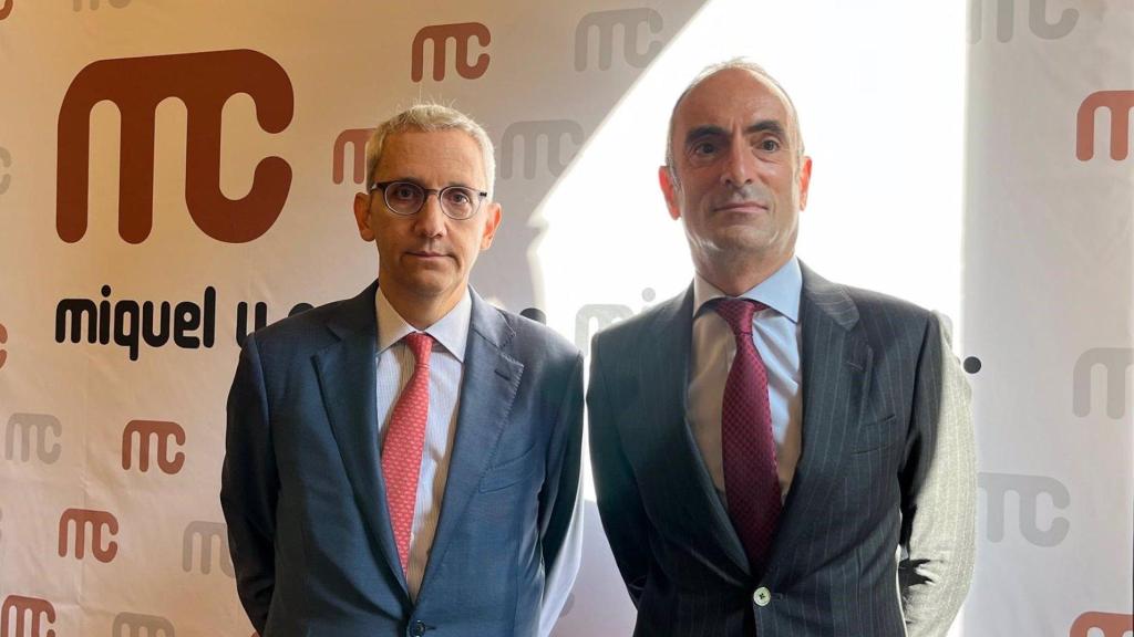 El presidente de Miquel y Costas, Jordi Mercader, y el director general, Ignasi Nieto