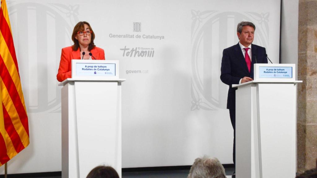 La 'consellera' de Territorio, Sílvia Paneque, y el secretario de Estado, José Antonio Santano