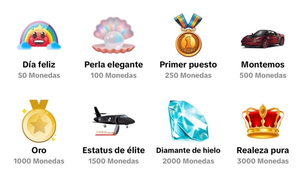 Los objetos disponibles para donar en TikTok
