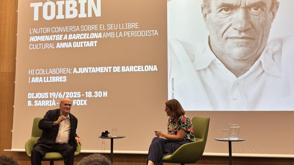 Colm Tóibín en la presentación de 'Homenaje a Barcelona'