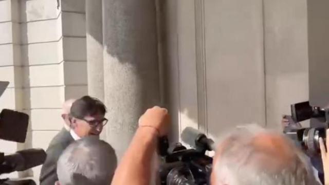 El presidente de la Generalitat, Salvador Illa, a su llegada a Foment