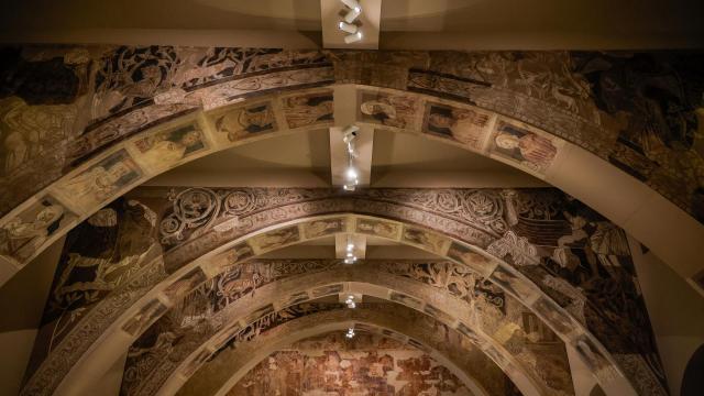 Pinturas murales del Monasterio de Sijena expuestas en el Museu Nacional d’Art de Catalunya (MNAC)