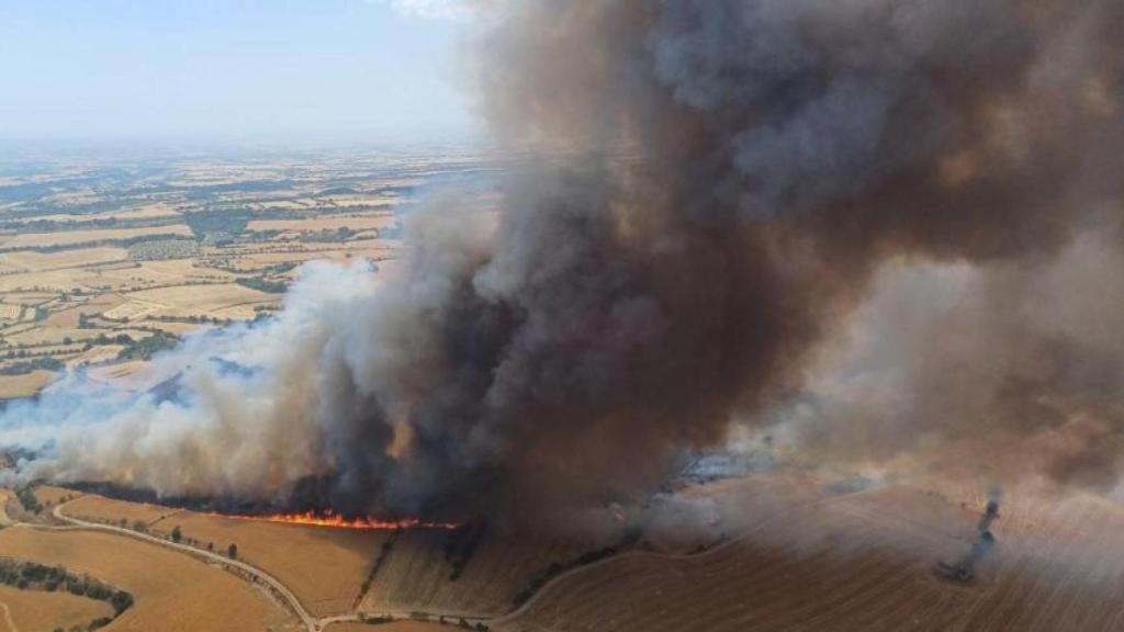 Incendio en Granyena de Segarra que ha obligado a confinar Cervera