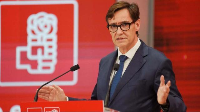 Salvador Illa, en una ponencia del PSC