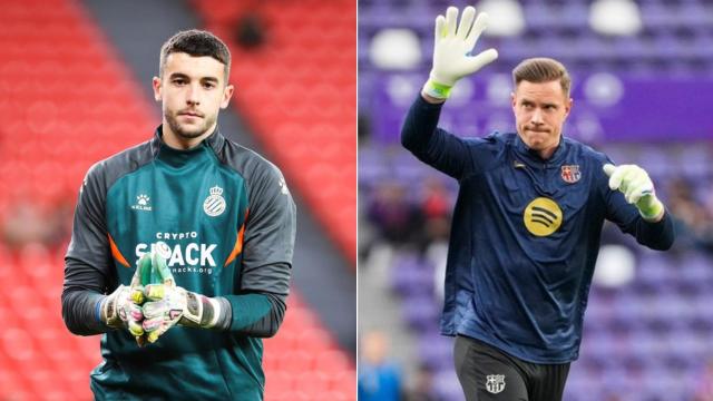 Joan García y Ter Stegen, guardametas del Barça, en un fotomontaje