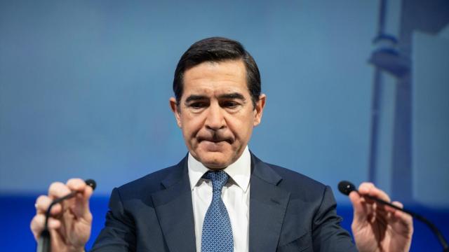 El presidente del BBVA, Carlos Torres, durante una presentación de resultados / EP