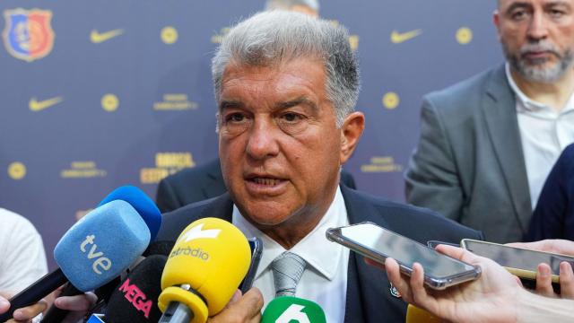 Joan Laporta, en la presentación del último episodio del podcast 'La Llotja del 125'