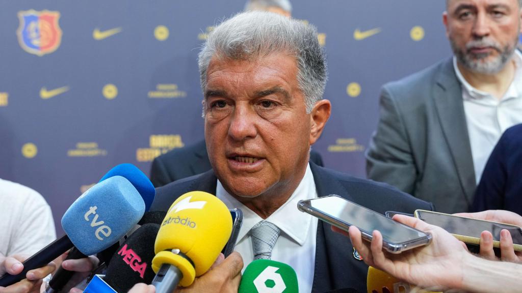 Joan Laporta, en la presentación del último episodio del podcast 'La Llotja del 125'