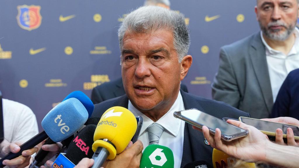 Joan Laporta, en la presentación del último episodio del podcast 'La Llotja del 125'