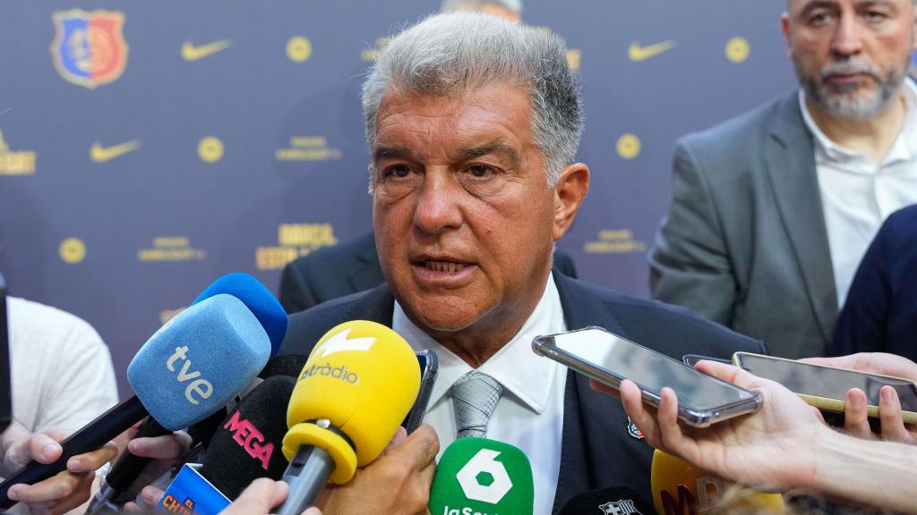 Joan Laporta, en la presentación del último episodio del podcast 'La Llotja del 125'