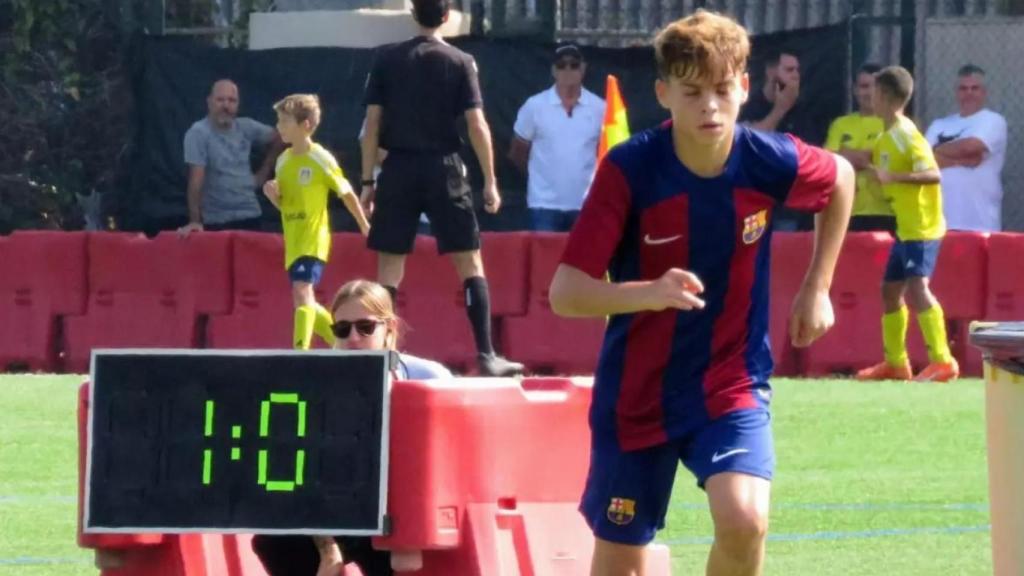 Orian Goren, en un partido con el Barça
