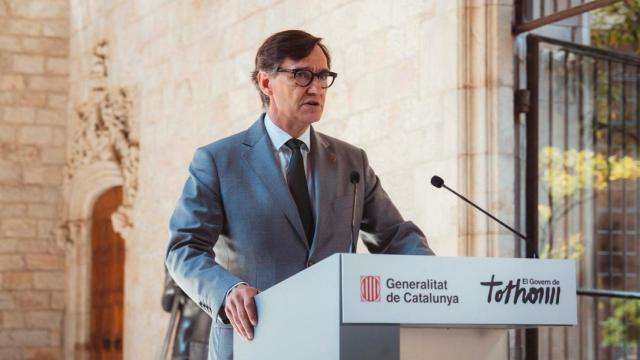 Salvador Illa durante su comparecencia institucional (imagen de archivo)