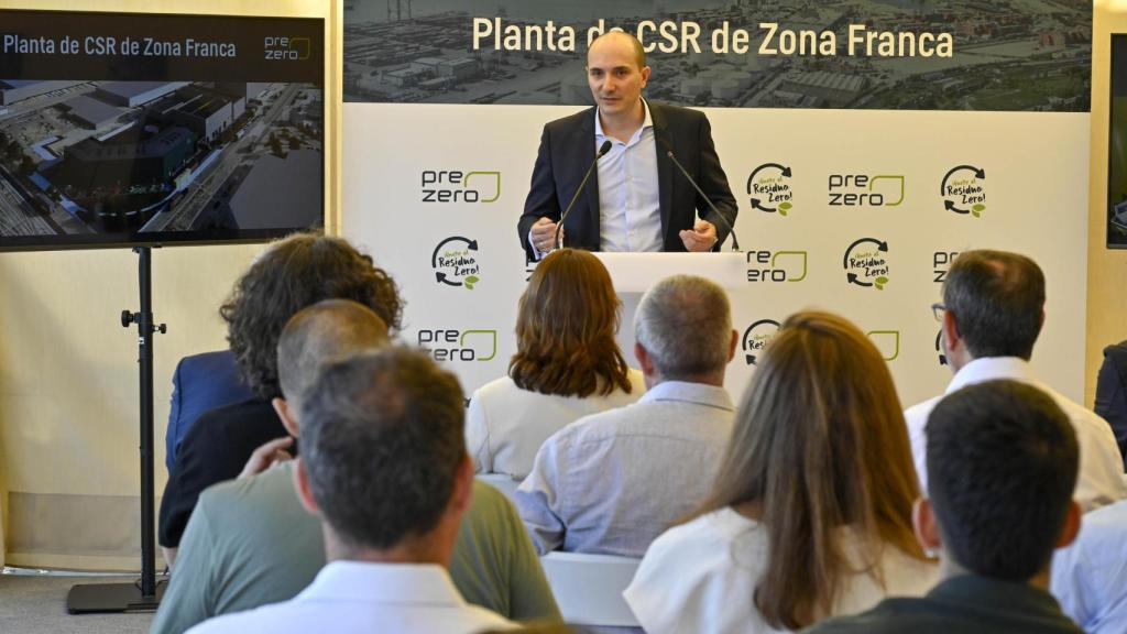 Gonzalo Cañete, durante el acto