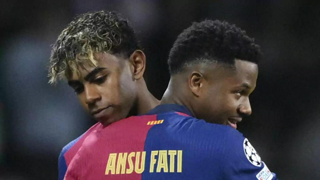Ansu Fati y Lamine Yamal