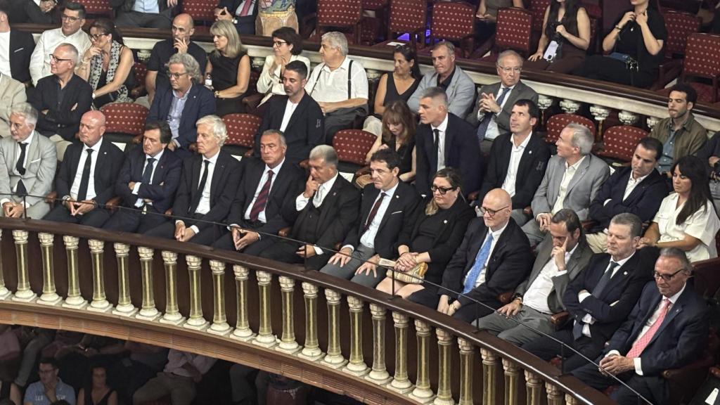 Enric Masip y Xavier O'Callaghan sentados juntos en el Palau de la Música