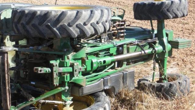 Un tractor accidentado