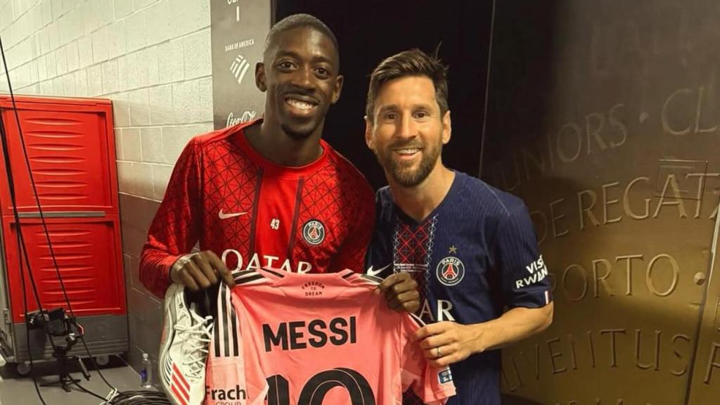 La foto que se hicieron Leo Messi y Ousmane Dembelé tras el PSG-Inter Miami