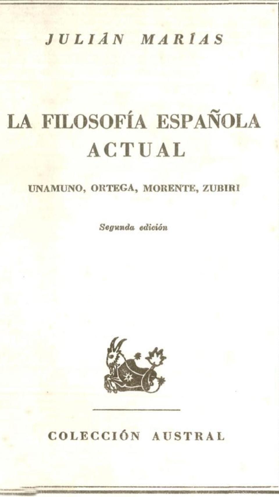 'La filosofía española actual'