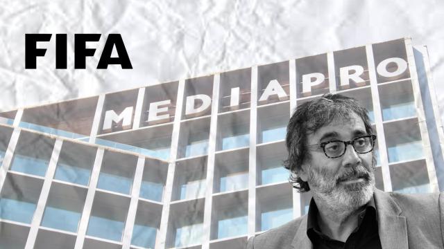 La sede de Mediapro, Tatxo Benet, presidente y CEO del grupo y el logo de la FIFA