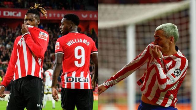 Nico Williams y Antoine Griezmann en un montaje