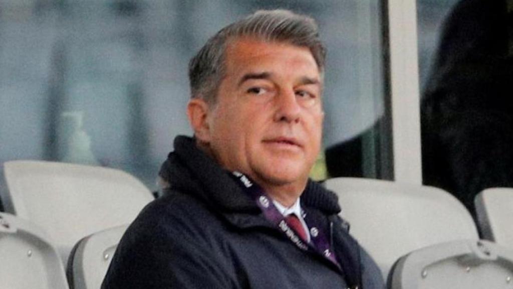 Aleksander Ceferin y Joan Laporta, presidentes de UEFA y Barça, en una imagen de archivo