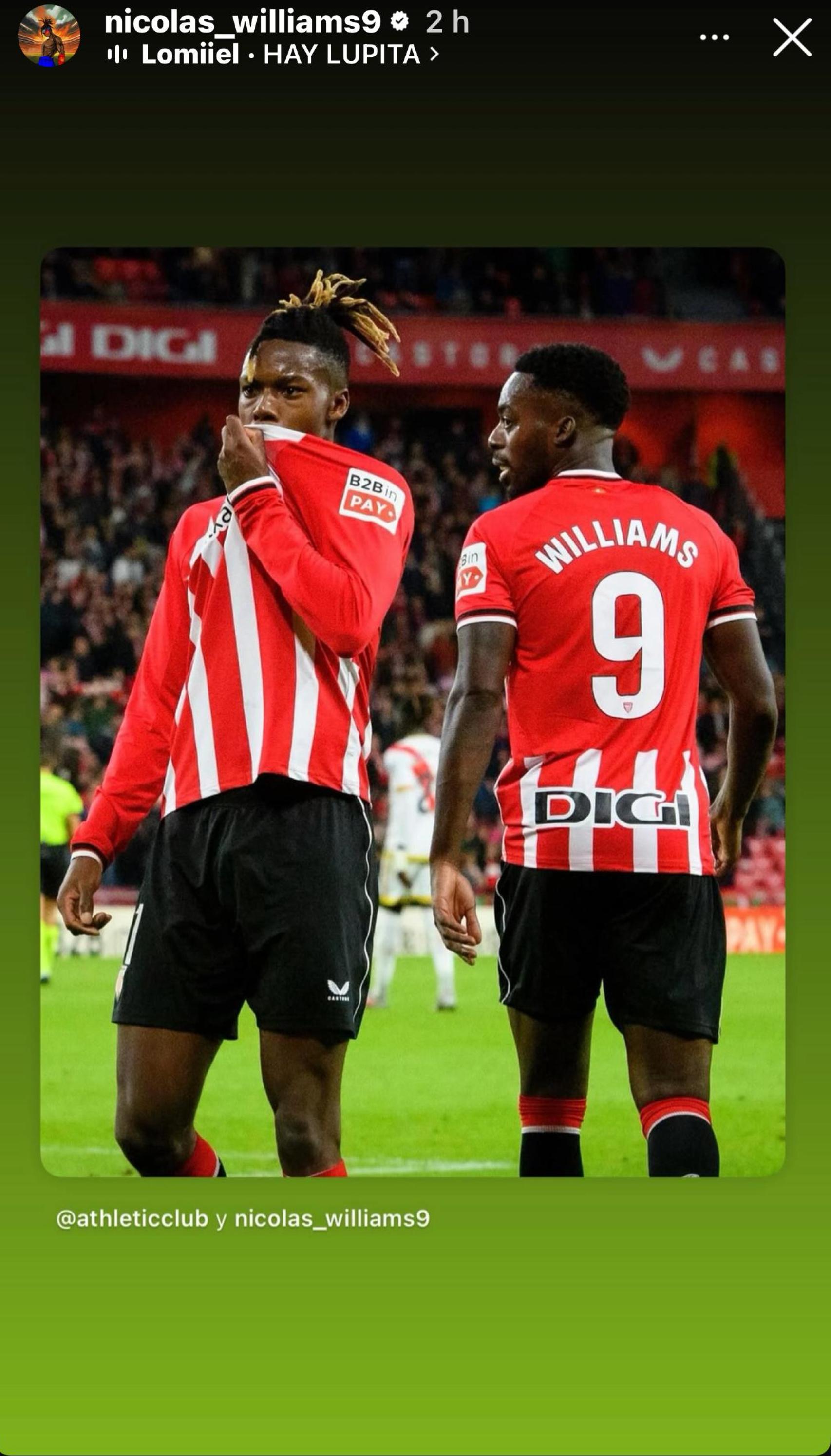 La historia de Nico Williams con la canción Hay Lupita