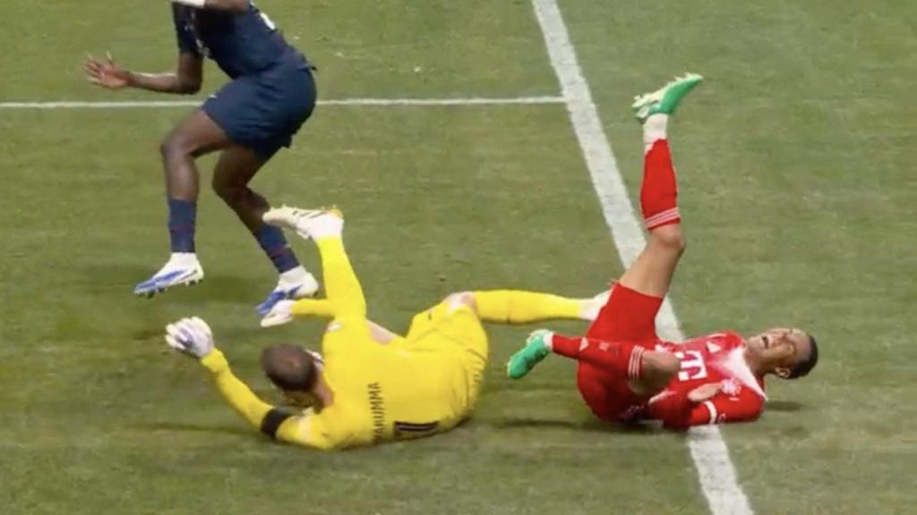 La lesión de Jamal Musiala durante el partido PSG-Bayern