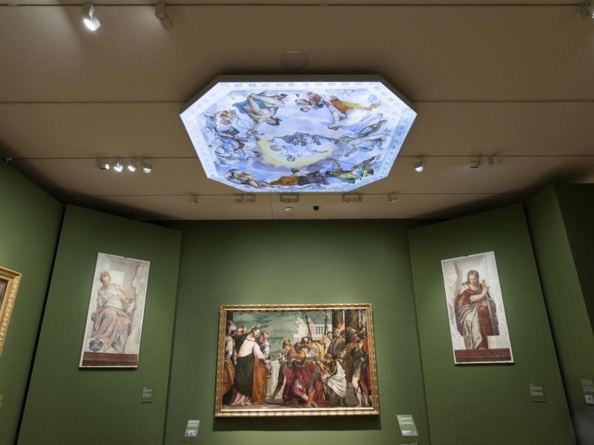 Detalle de una de las salas del Museo del Prado que acoge las obras de Paolo Veronese.