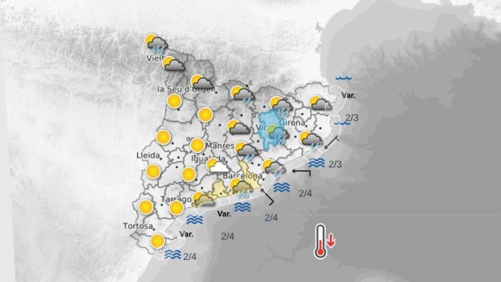 El tiempo en Cataluña este lunes