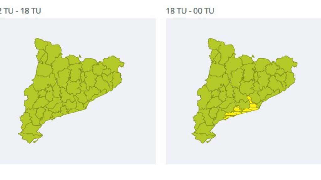 Aviso de lluvias intensas en el litoral por la tarde