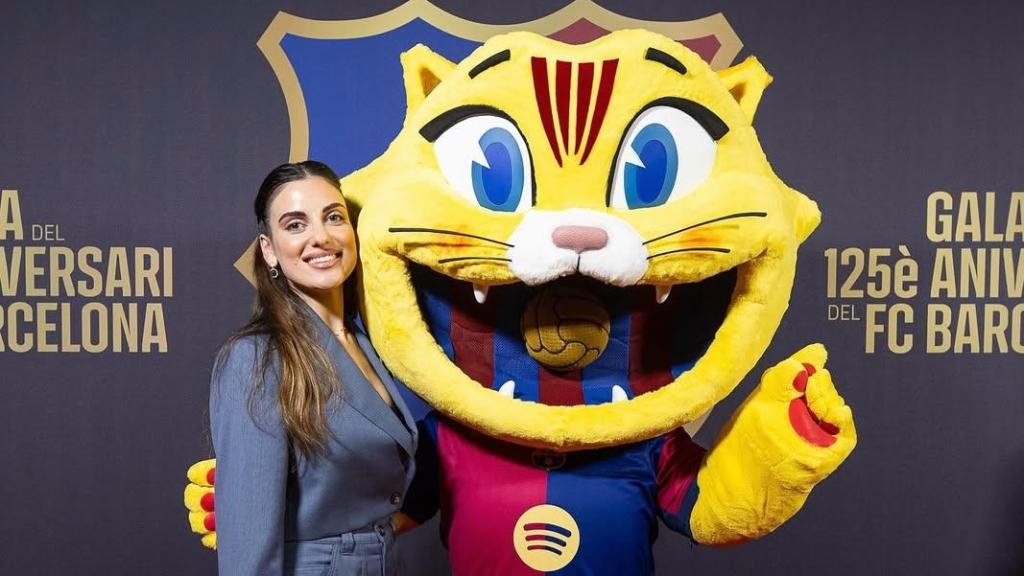 Paloma Mikadze, directora de Barça Identity, en la Gala del 125 Aniversario del club, junto a CAT