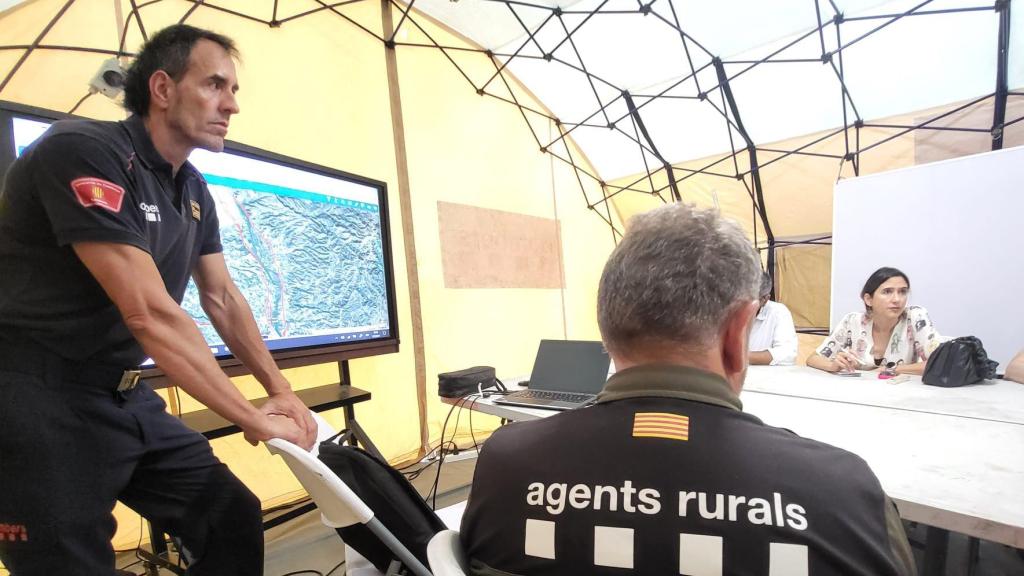 Coordinación contra el incendio de Paüls, en Tarragona