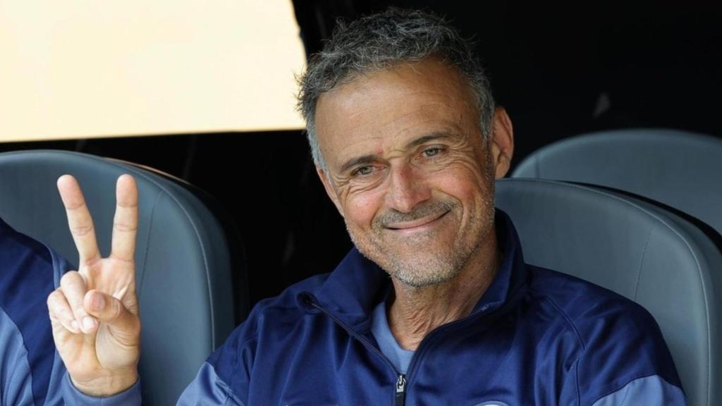 La felicidad de Luis Enrique durante un partido del PSG en el Mundial de Clubes