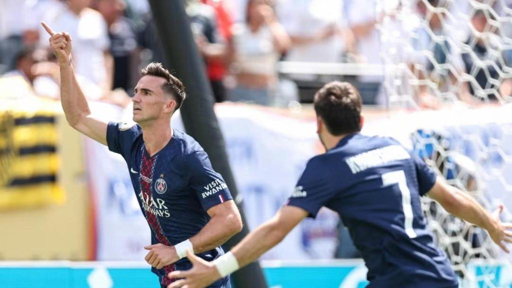 Fabián Ruiz celebrando su segundo gol en el duelo del Mundial de Clubes contra el Real Madrid