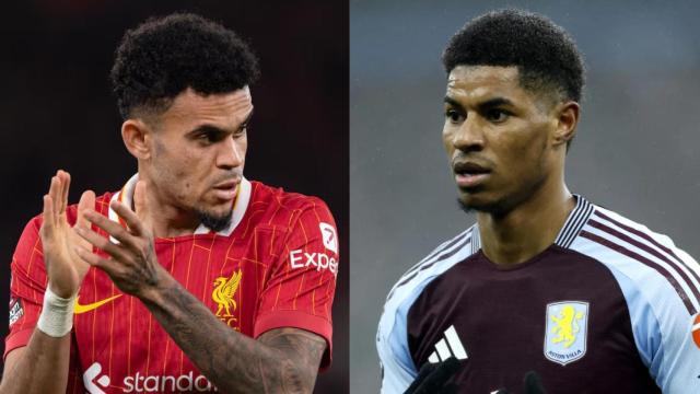 Luis Díaz y Marcus Rashford en un fotomontaje