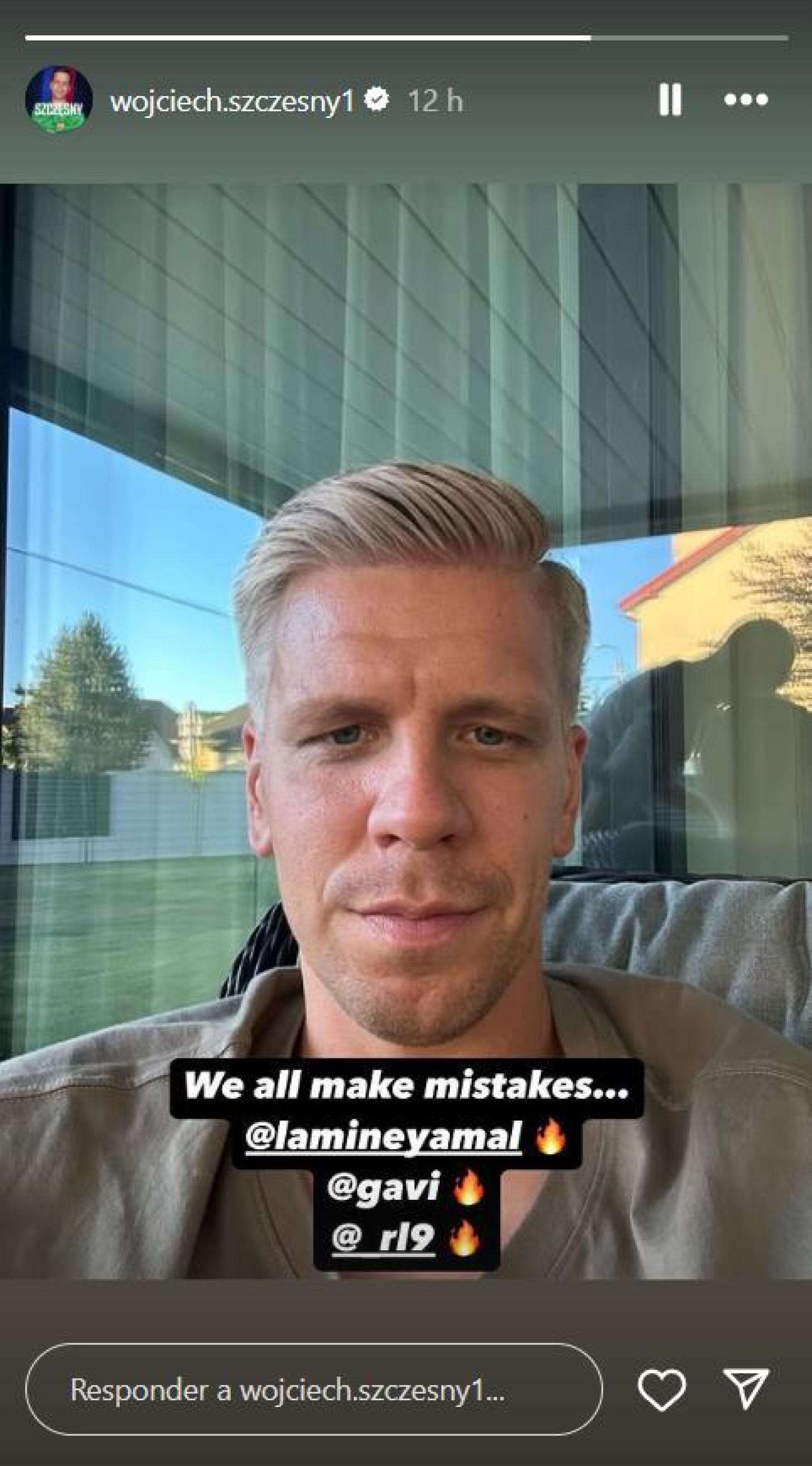 Wojciech Szczesny anucia en Instagram que se ha teñido el pelo de rubio